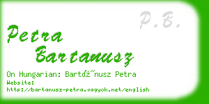 petra bartanusz business card